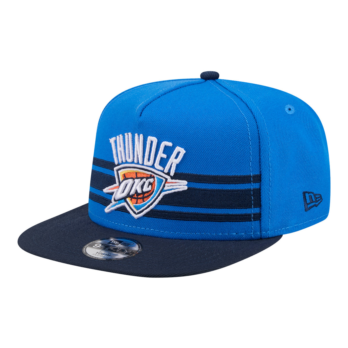 Youth OKC Thunder New Era 9Fifty A-Frame 2026-27 NBA Tip-Off Hat in Blue - Front Left View