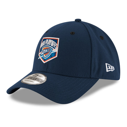 Youth Thunder 2025 Playoffs Adjustable Hat in Blue- Left Side View