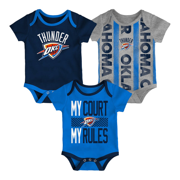 Newborn Oklahoma City Thunder Outerstuff Loyal Buddies Onsie 3-Pack - Full Set