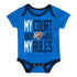 Newborn Oklahoma City Thunder Outerstuff Loyal Buddies Onsie 3-Pack - Blue Onesie