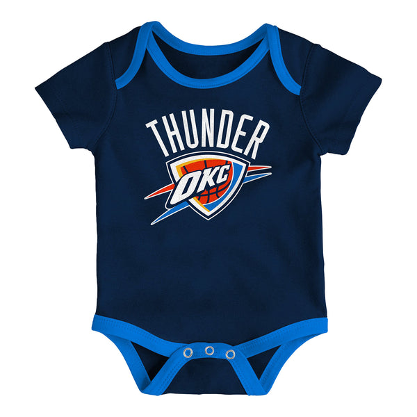 Newborn Oklahoma City Thunder Outerstuff Loyal Buddies Onsie 3-Pack  - Navy Onesie