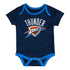 Newborn Oklahoma City Thunder Outerstuff Loyal Buddies Onsie 3-Pack - Navy Onesie