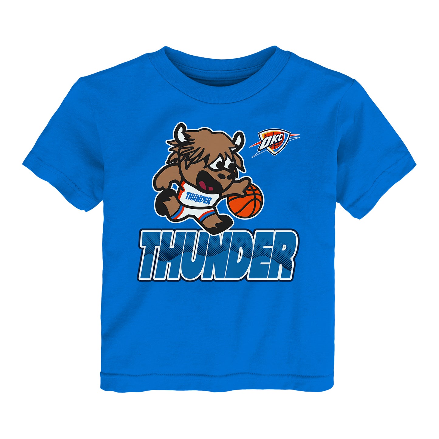 Infant Oklahoma City Thunder Blue Dribbler T-Shirt in Blue - Front View