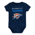 Infant Oklahoma City Thunder Outerstuff Huddle & Cuddle Onesie 2 Pk in Blue - Front View