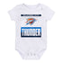 Infant Oklahoma City Thunder Outerstuff Huddle & Cuddle Onesie 2 Pk in White - Front View