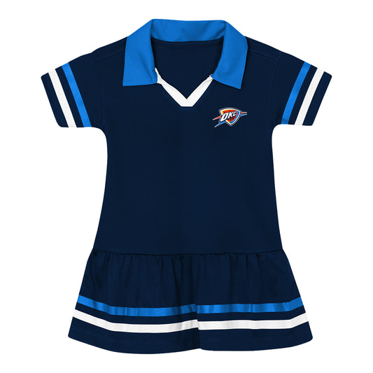 Toddler OKC Thunder Outerstuff Star Player Dress in Blue - Front View