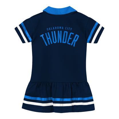 Toddler OKC Thunder Outerstuff Star Player Dress in Blue - Back View