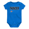 Infant OKC Thunder Outerstuff Littlest Player 3-Pack Onesie Set in Blue - Front View