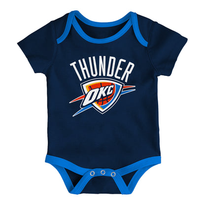 Infant OKC Thunder Outerstuff Born To Ball 3-Pack Onesie Set