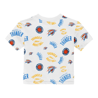 Toddler OKC Thunder Outerstuff Run Down Graphic T-Shirt -back view