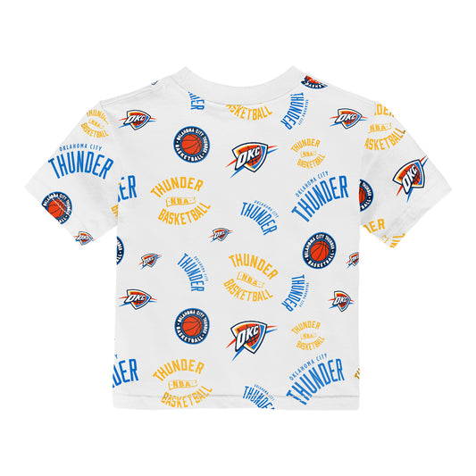 Toddler OKC Thunder Outerstuff Run Down Graphic T-Shirt -back view
