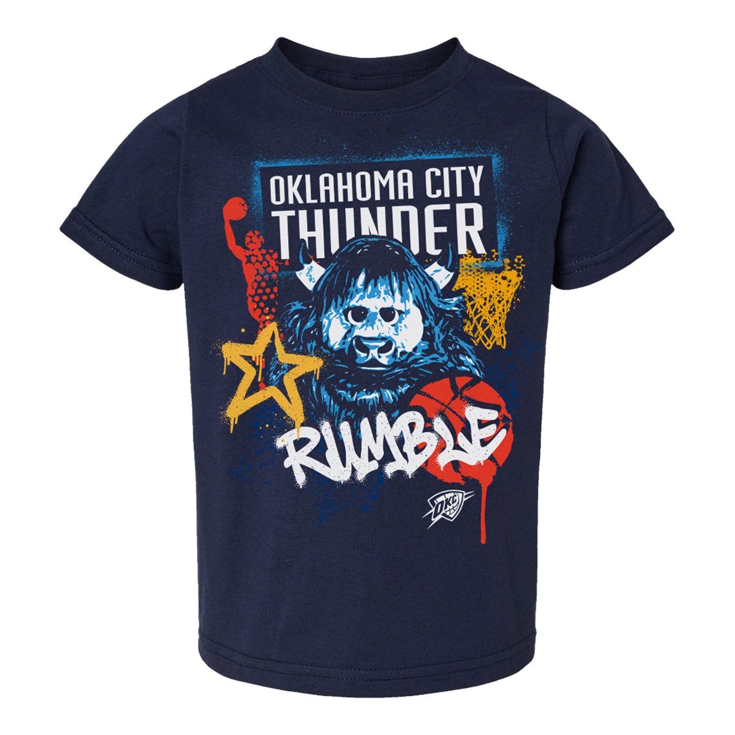 Toddler OKC Thunder IOG Rumble Graffiti T-Shirt - Front View