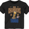 Toddler Oklahoma City Thunder 2025 NBA Champions Nike Locker Room T-Shirt in Black - Front View