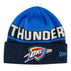 THUNDER CHILLED CUFF YOUTH KNIT HAT IN BLUE - FRONT VIEW