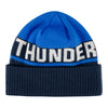 THUNDER CHILLED CUFF YOUTH KNIT HAT IN BLUE - BACK VIEW