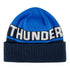 THUNDER CHILLED CUFF YOUTH KNIT HAT IN BLUE - BACK VIEW