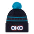 YOUTH 2025-26 CITY EDITION OKC THUNDER NEW ERA KNIT in Blue - Front View