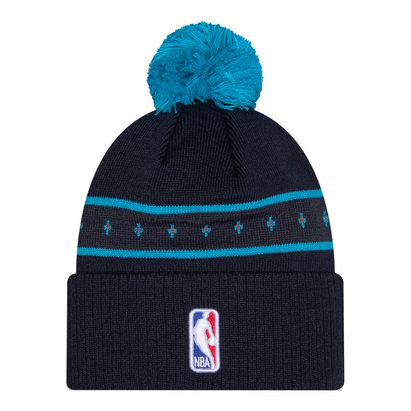 YOUTH 2025-26 CITY EDITION OKC THUNDER NEW ERA KNIT in Blue - Back View