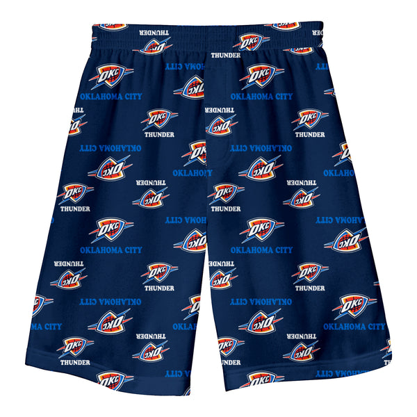 YOUTH OKC THUNDER ALLOVER PRINT LOUNGE SHORT