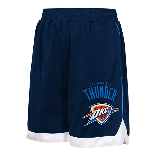 Youth OKC Thunder Outerstuff All-Star Navy Shorts in Navy - Front View