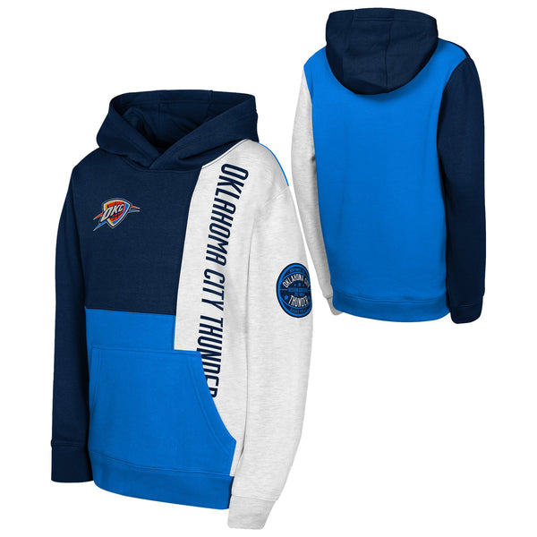 Youth Oklahoma City Thunder Outerstuff Splash Colorblock Hooded Sweatshirt