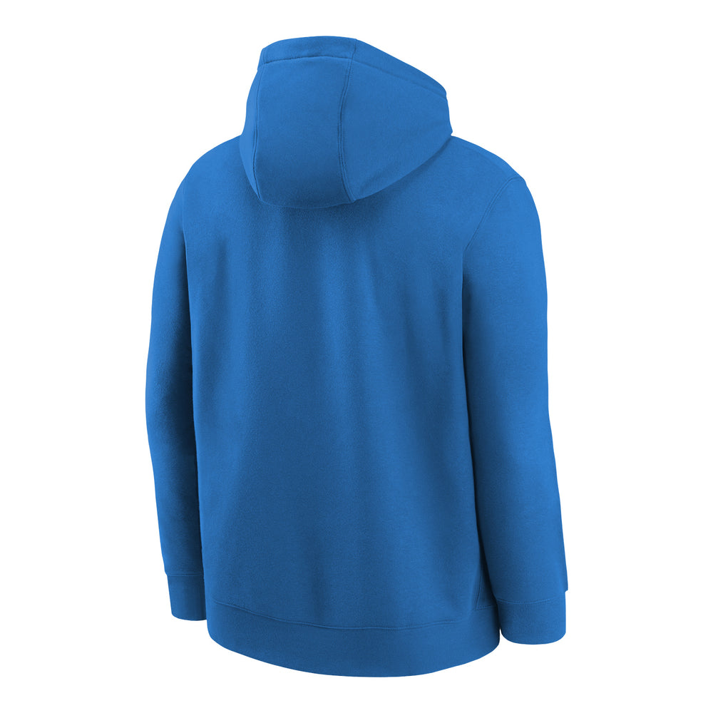 Youth Oklahoma City Thunder Practice Hooded Sweatshirt in Blue - Back View 