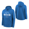 Youth Oklahoma City Thunder Practice Hooded Sweatshirt in Blue - Front and Back View