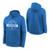 Youth Oklahoma City Thunder Practice Hooded Sweatshirt in Blue - Front and Back View