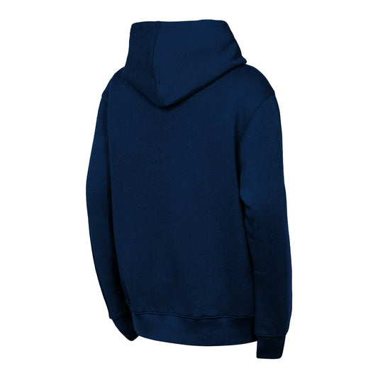 Youth Oklahoma City Thunder Back to Basics Hooded Sweatshirt in Blue - Back View