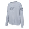Youth Oklahoma City Thunder Pro Standard Tonal Neutral Grey Crew Neck Sweatshirt in Grey - Front Left View