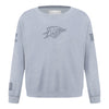 Youth Oklahoma City Thunder Pro Standard Tonal Neutral Grey Crew Neck Sweatshirt in Grey - Front View