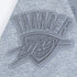 Youth Oklahoma City Thunder Pro Standard Tonal Neutral Grey Crew Neck Sweatshirt in Grey - Sleeve Detail View