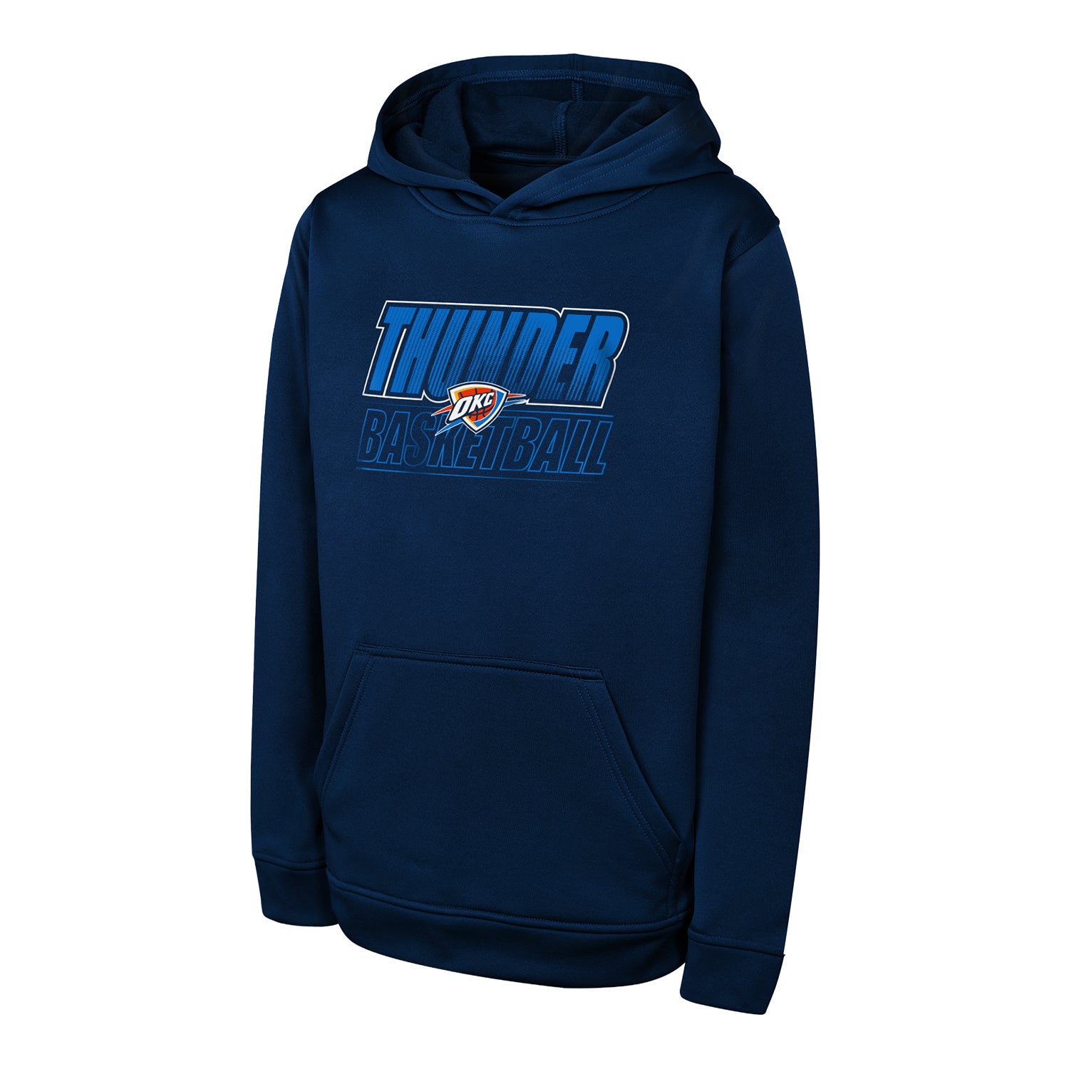 Youth Oklahoma City Thunder Extra Point Hooded Sweatshirt in Blue - Front View