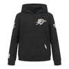 Youth Oklahoma City Thunder Classic Fleece Full Zip Hooded Sweatshirt in Black - Front view