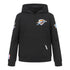 Youth Oklahoma City Thunder Classic Fleece Full Zip Hooded Sweatshirt in Black - Front view