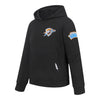 Youth Oklahoma City Thunder Classic Fleece Full Zip Hooded Sweatshirt in Black - Front Left View