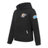 Youth Oklahoma City Thunder Classic Fleece Full Zip Hooded Sweatshirt in Black - Front Left View