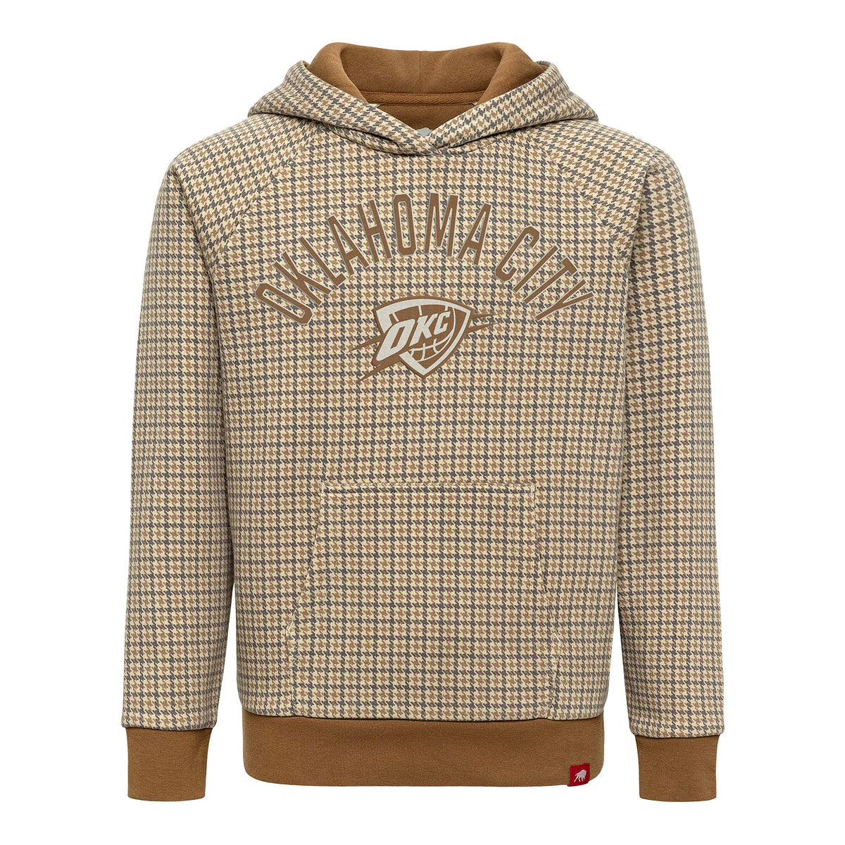 Youth OKC Thunder Sportiqe Lil Olsen Hoodie in Brown - Front View