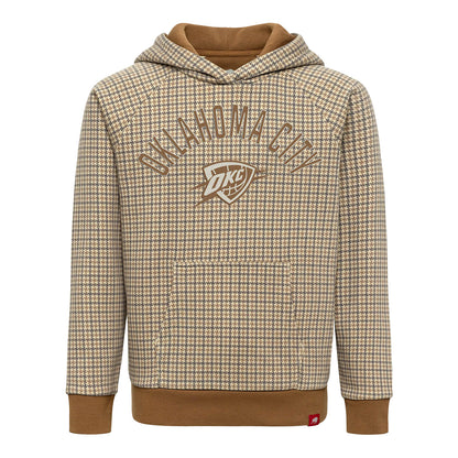 Youth OKC Thunder Sportiqe Lil Olsen Hoodie in Brown - Front View