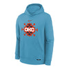 YOUTH 2025-26 CITY EDITION OKLAHOMA CITY THUNDER NIKE HOODED SWEATSHIRT in Blue - Front View