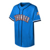 YOUTH OKLAHOMA CITY THUNDER OUTERSTUFF BASEBALL JERSEY IN BLUE - FRONT VIEW