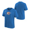 YOUTH OKLAHOMA CITY THUNDER NIKE PRIMARY LOGO T-SHIRT - front and back view