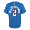 YOUTH OKLAHOMA CITY THUNDER ICON SHAI GILGEOUS-ALEXANDER NAME & NUMBER T-SHIRT - back view