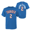 YOUTH OKLAHOMA CITY THUNDER ICON SHAI GILGEOUS-ALEXANDER NAME & NUMBER T-SHIRT - front and back view
