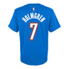 YOUTH OKLAHOMA CITY THUNDER ICON CHET HOLMGREN NAME & NUMBER T-SHIRT - back view
