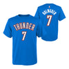 YOUTH OKLAHOMA CITY THUNDER ICON CHET HOLMGREN NAME & NUMBER T-SHIRT - front and back view
