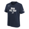 YOUTH OKLAHOMA CITY THUNDER NIKE SHAI ALL DAY T-SHIRT IN NAVY - FRONT VIEW