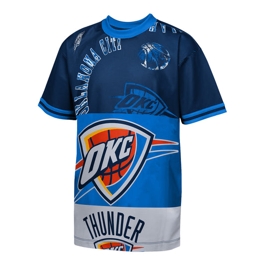 Youth Oklahoma City Thunder Ball Handler Shooter T-Shirt in Blue - Front View