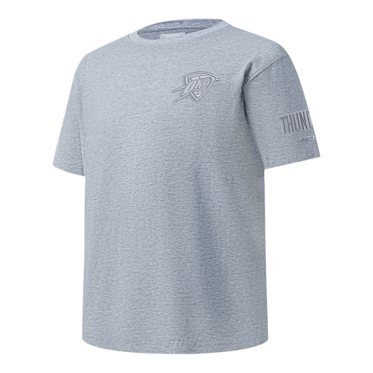 Youth Oklahoma City Thunder Pro Standard Tonal French Terry T-Shirt in Grey - Front Left View  