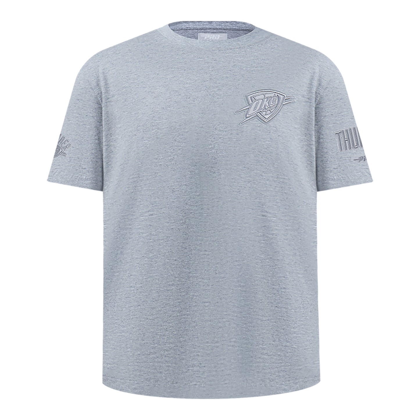 Youth Oklahoma City Thunder Pro Standard Tonal French Terry T-Shirt in Grey - Front View 